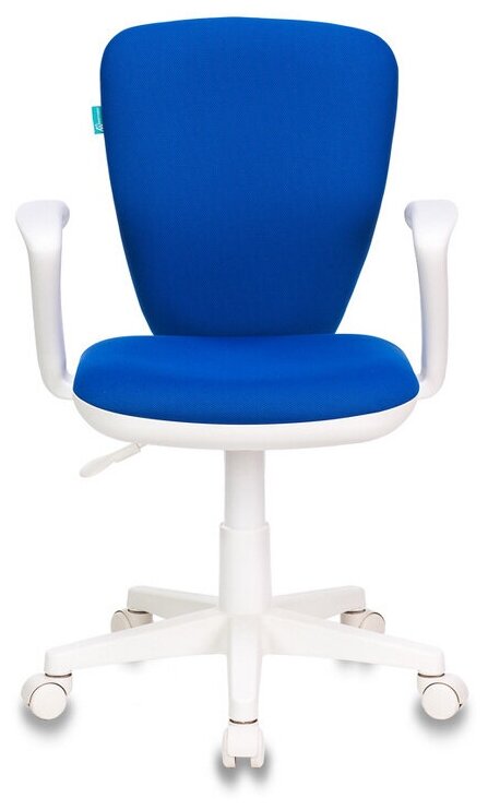 Кресло детское Бюрократ Kd-w10axsn синий 26-21 крестов. пластик белый пластик белый