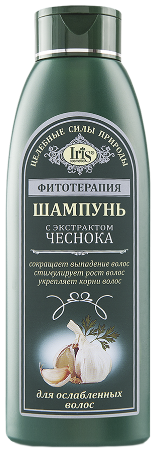 IRIS cosmetic шампунь Фитотерапия с экстрактом чеснока для ослабленных волос, 500 мл