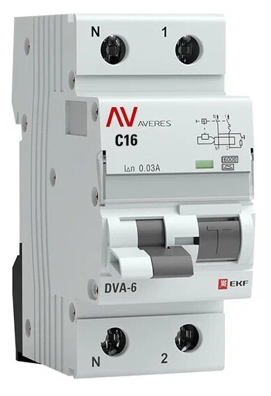     2 C 16 30  A 6 DVA-6 Averes EKF rcbo6-1pn .