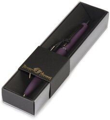 Ручка в футляре "SAN REMO" автоматическая 1,0 ММ, синяя (фиолетовый корпус, черная коробка)