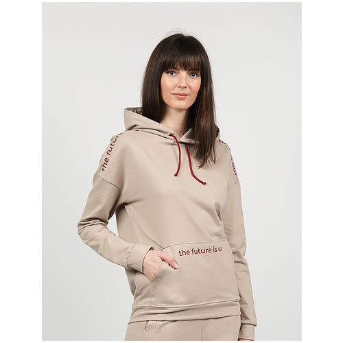 фото Худи женское бежевое m-l (на базар) рост 170