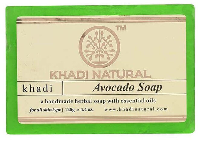 Khadi Natural Мыло кусковое Herbal Avocado Soap, 125 г