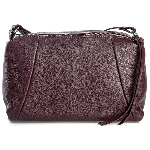 фото Сумка кроссбоди afina 435, натуральная кожа, вино