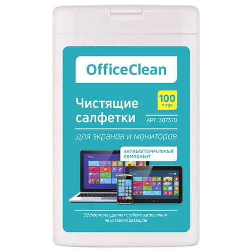 OfficeClean 307370 влажные салфетки 100 шт. для экрана для оптики