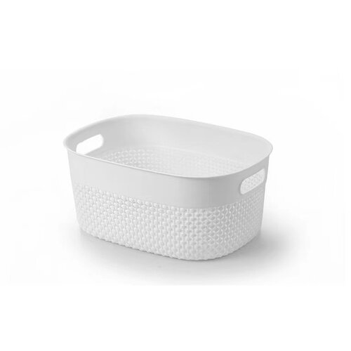 Коробка для хранения корзина для белья Yiwu Bianka размер M 27х22х15 см белый 252₽