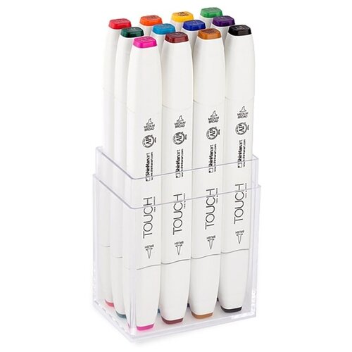 Набор маркеров Touch Twin Brush 12 цветов основные цвета