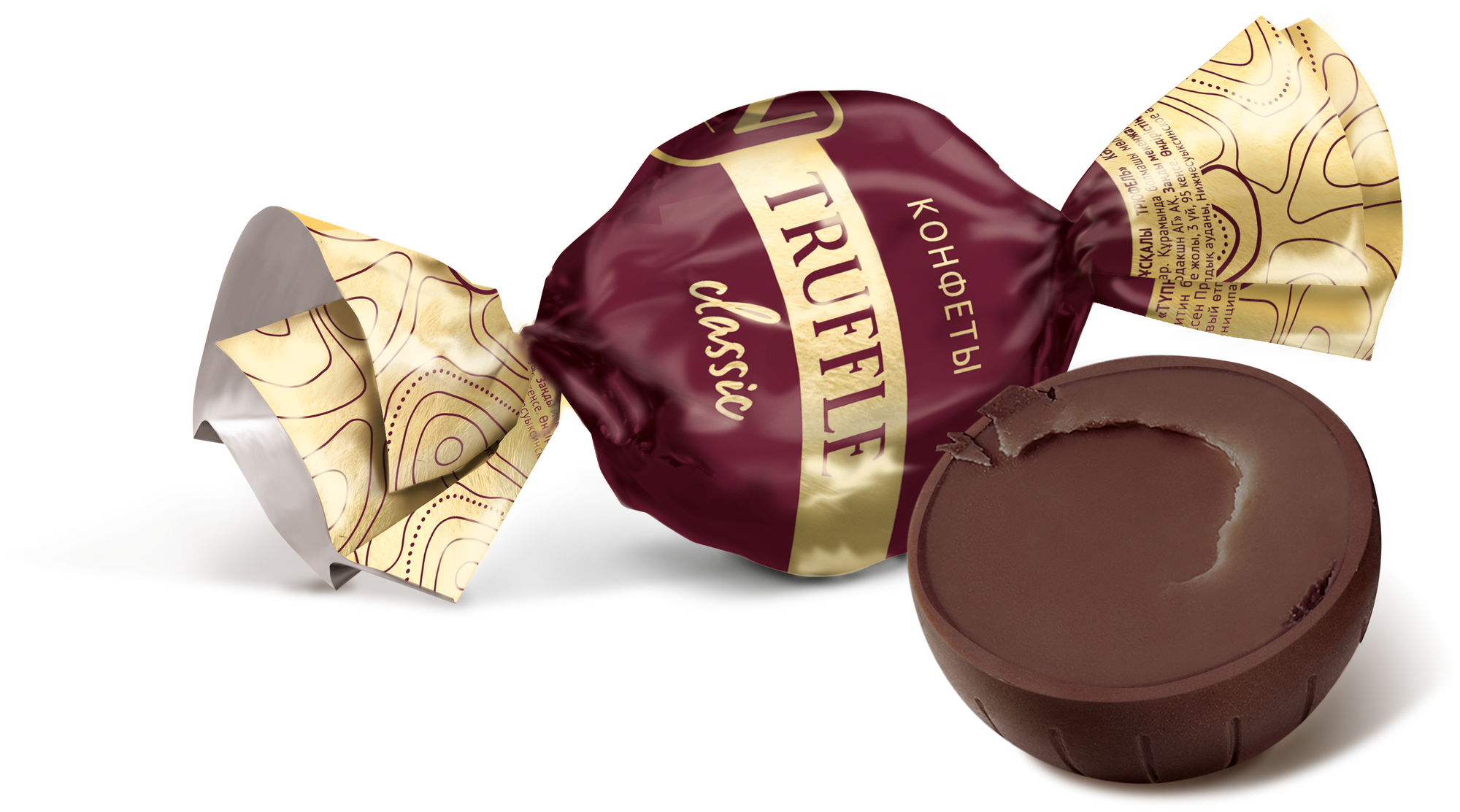 Конфеты шоколадные Трюфель классический, пакет 1 кг