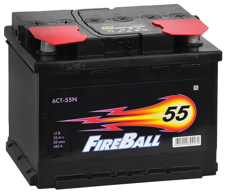 Аккумулятор FIREBALL 55 Ач 480А П/П 1 646_480