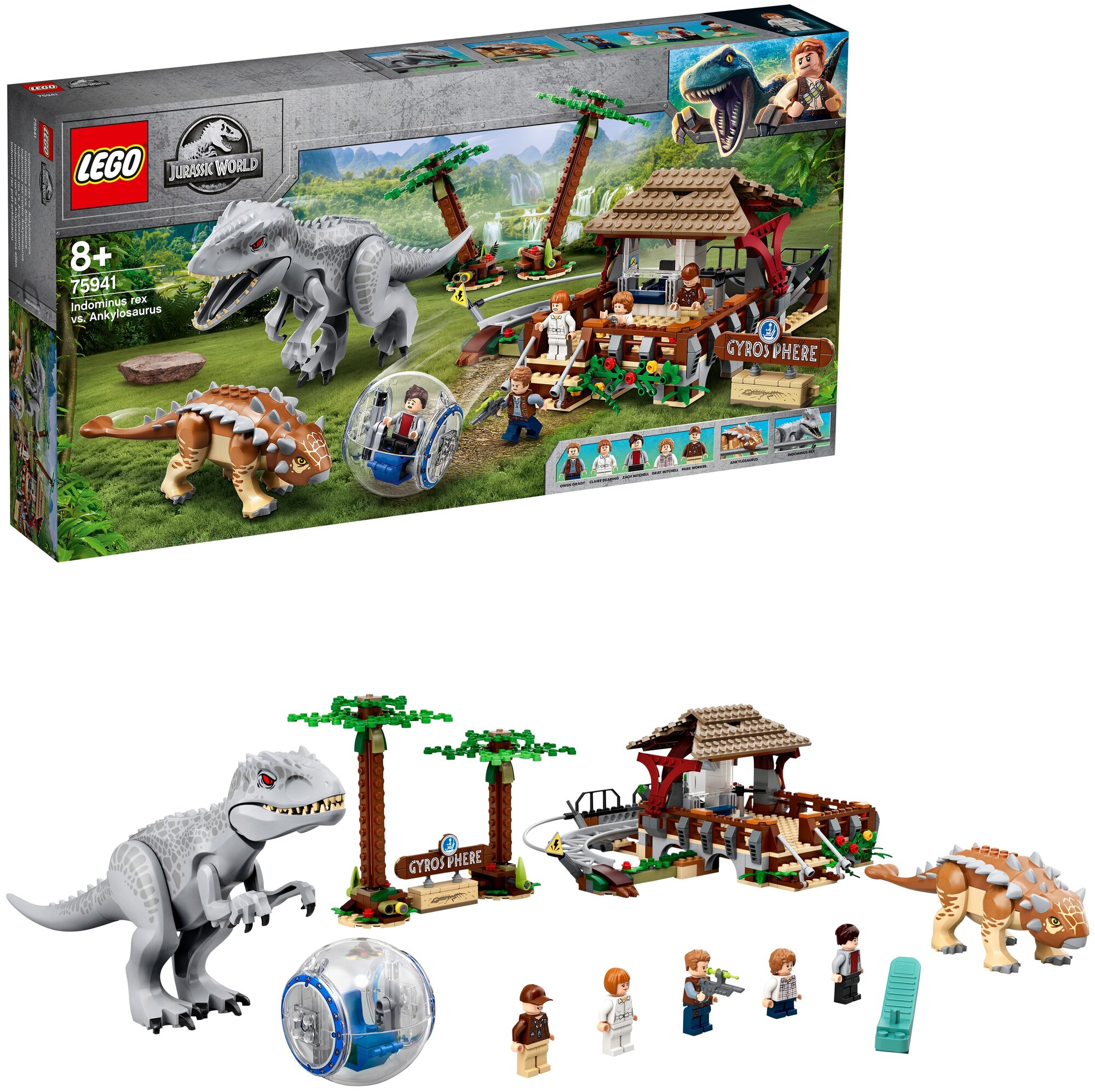 Конструктор LEGO Jurassic World Индоминус-рекс против Анкилозавра, 537 деталей (75941) - фото №2