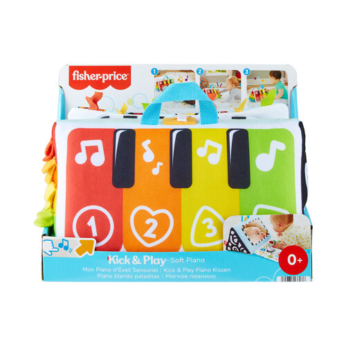 Развивающая игрушка Fisher-Price Мягкое пианино Kick&Play, HND54, разноцветный развивающая игрушка fisher price математический центр учимся считать fnk69 белый фиолетовый