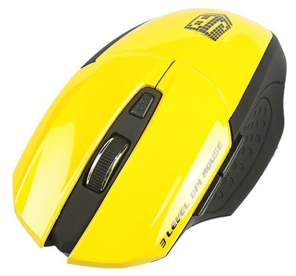 Jet.A Comfort OM-U38G жёлтая (1200/1600/2000dpi, 5 кнопок, USB)