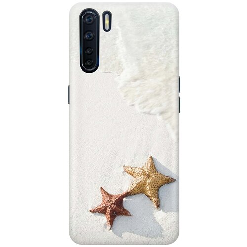 фото Cиликоновый чехол на oppo a91 / reno3 / оппо а93 / рено 3 с принтом "две морские звезды" gosso