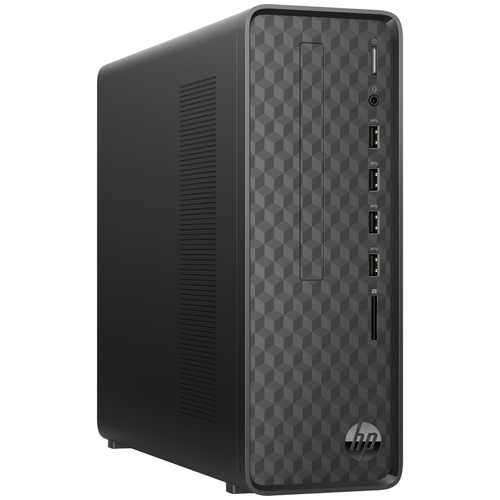 фото Настольный компьютер hp slimline s01-pf1006ur (2s8c8ea) mini-tower/intel core i3-10100/4 гб/256 гб ssd/intel uhd graphics 630/dos черный