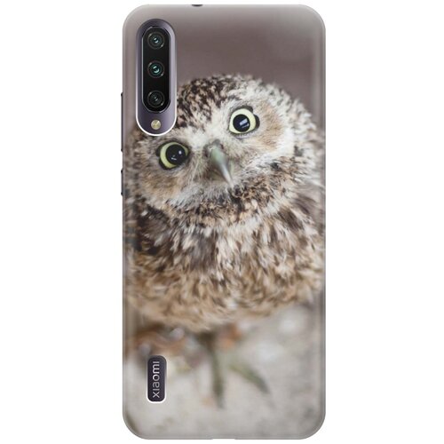 фото Ультратонкий силиконовый чехол-накладка для xiaomi mi a3 / cc9e с принтом "удивленная сова" gosso