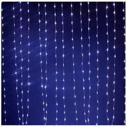 Гирлянда Sh Lights Водопад LDCL300С, 2.2 х 1.5 м, 300 ламп, синие диоды/прозрачный провод