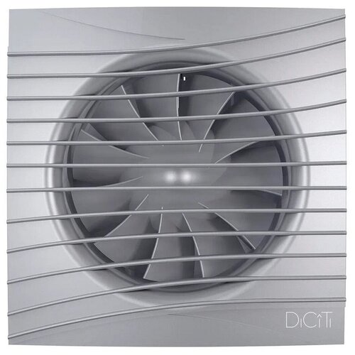 Вентилятор вытяжной D100 SILENT 4С gray metal с обратным клапаном DICITI вентилятор d100 slim 4с с обратным клапаном diciti