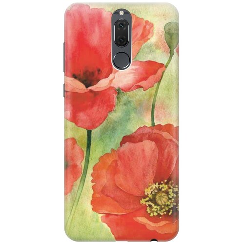 фото Re:paчехол - накладка artcolor для huawei nova 2i с принтом "алые маки"