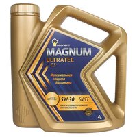 Масло моторное rosneft magnum ultratec c3 5w-30 синтетическое 4 л 40814142 rosneft 40814142