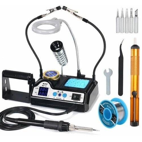 Паяльная станция WEP 927-IV 130 Вт с 2 зажимами лупой и светильником 620000₽