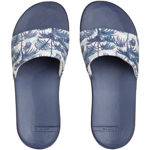 фото Шлепанцы женские 550 exotic, размер: eu35/36, цвет: сине-фиолетовый/серо-розовый olaian х декатлон decathlon