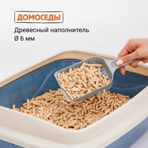 Домоседы Наполнитель для кошачьего туалета древесный 12л/5кг - фото №4
