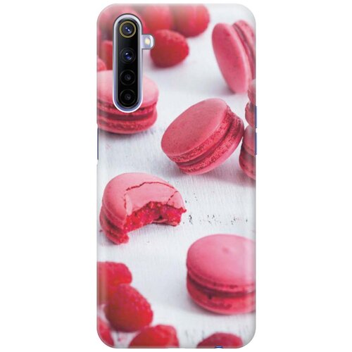 фото Cиликоновый чехол на realme 6 / рилми 6 с принтом "малиновые макаруны" gosso