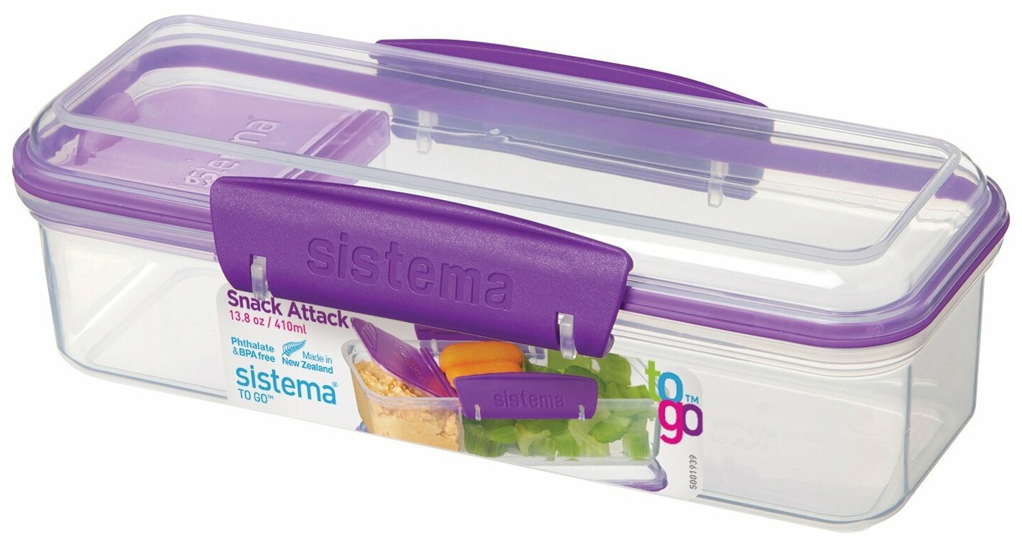 Контейнер для продуктов Sistema To-Go Snack Attack 410мл Violet (21479)