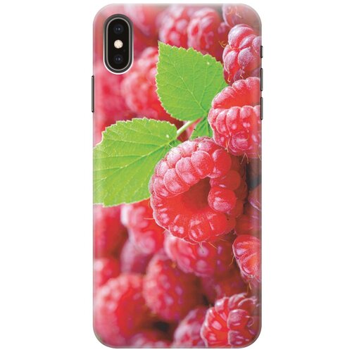 фото Gosso ультратонкий силиконовый чехол-накладка для apple iphone xs max с принтом "малинка"