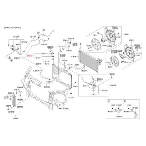 фото Подушка радиатора (производитель: hyundai-kia 25333-4h000) hyundai/kia