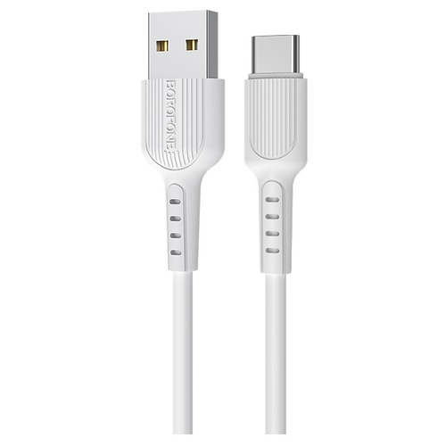 Кабель Borofone USB - USB Type-C (BX16), 1 м, 1 шт., белый borofone bx16 кабель usb 3в1 type c lightning micro 2 4a 1 метр