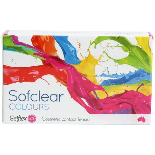 Купить Sofclear Colours 2 линзы В упаковке 2 штуки Цвет Turquoise Оптическая сила -1.5 Радиус кривизны 8.6, Gelflex, голубой, полихема