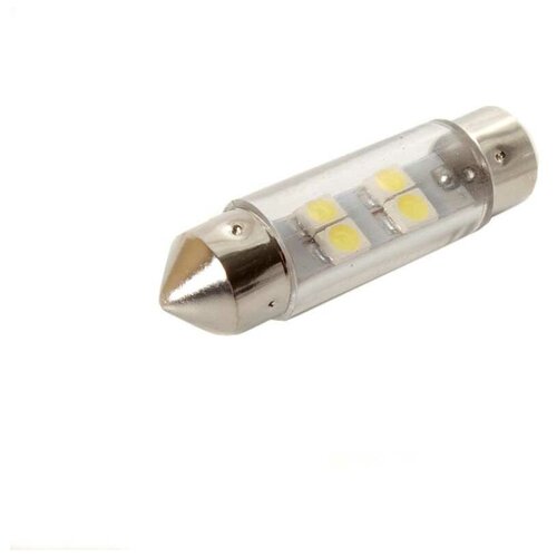 фото Маяк лампа светодиодная маяк 12v c5w 36 мм 4smd 12t11x36-w\4