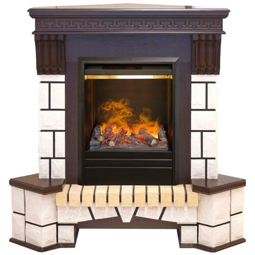 Электрический камин RealFlame Stone Corner STD/EUG + Olympic 3D 1.6 кВт 111 см 112 см 67 см античный дуб 55 м³