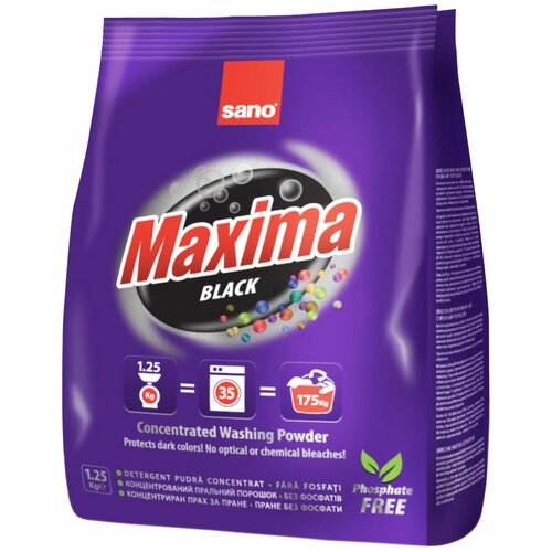 Стиральный порошок Sano Maxima Black, 1.25 кг