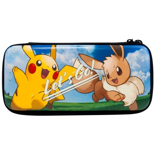 HORI Защитный чехол Hard Pouch Pokémon Let's Go для консоли Nintendo Switch (NSW-133U), черный/голубой, 1 шт.