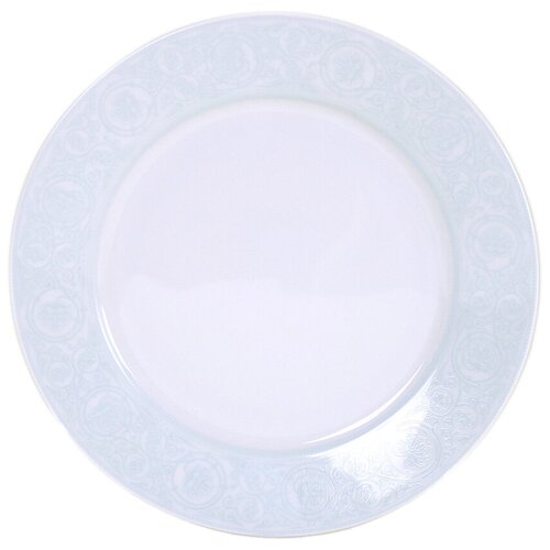 Тарелка закусочная из костяного фарфора Дионис-Аквамарин Диаметр: 20,5 см акку