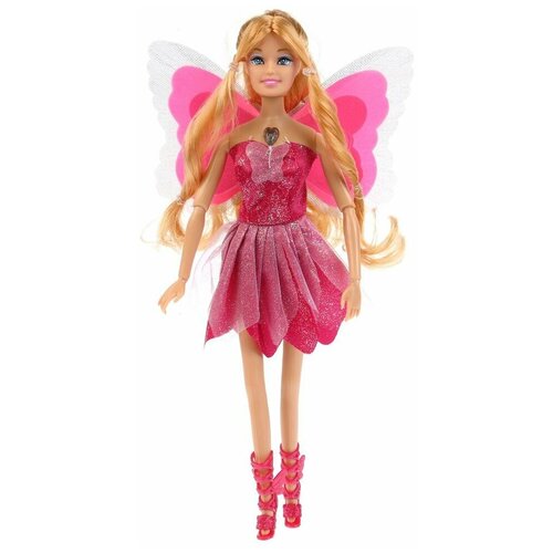 фото Кукла софия фея со светящимися крыльями, 29 см, карапуз, в розовом платье 64220-s-kb