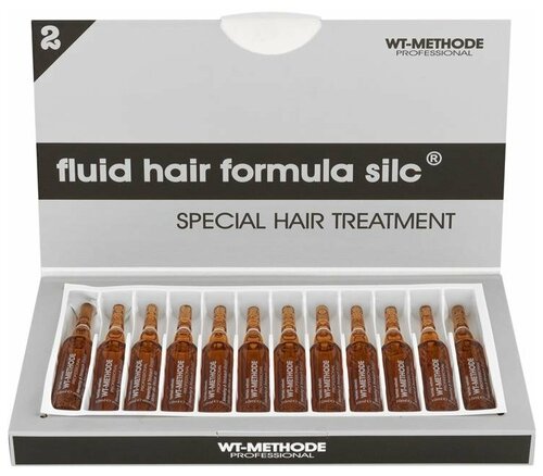 WT-Methode Fluid Hair Formula Silc Жидкий кератин для  восстановления структуры волос, 10 мл, 12 шт., ампулы