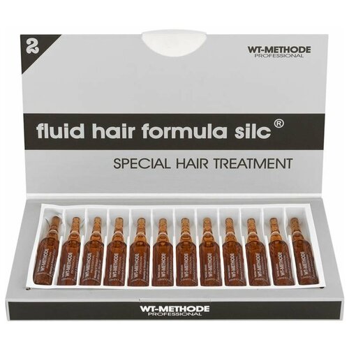WT-Methode Fluid Hair Formula Silc Жидкий кератин для восстановления структуры волос, 10 мл, 12 шт., ампулы
