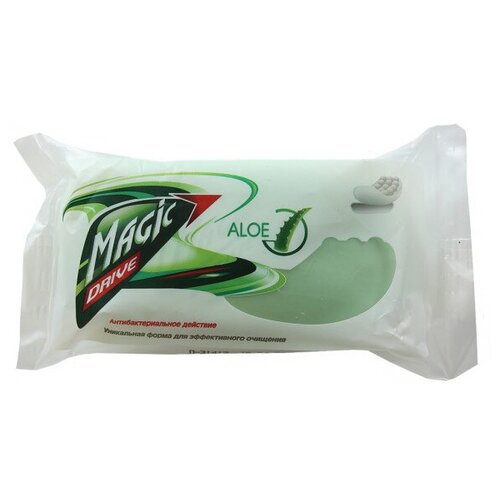 Magic Drive Мыло кусковое Aloe с антибактериальным эффектом, 12 уп., 12 шт., 90 г