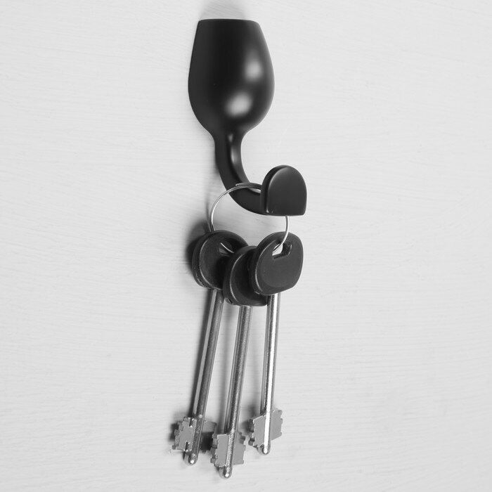 Крючок мебельный KMC001BL CAPPIO, однорожковый, цвет черный 9352482 - фотография № 6