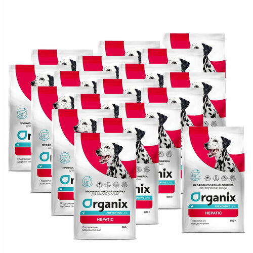 Organix Hepatic сухой корм для собак Поддержание здоровья печени 800 г х 18шт.