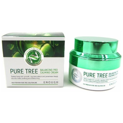 ENOUGH/Pure Tree Balancing Pro Calming Cream/ Крем для лица увлажняющий омолаживающий с экстрактом чайного дерева успокаивающая сыворотка с экстрактом чайного дерева enough pure tree balancing pro calming ampoule