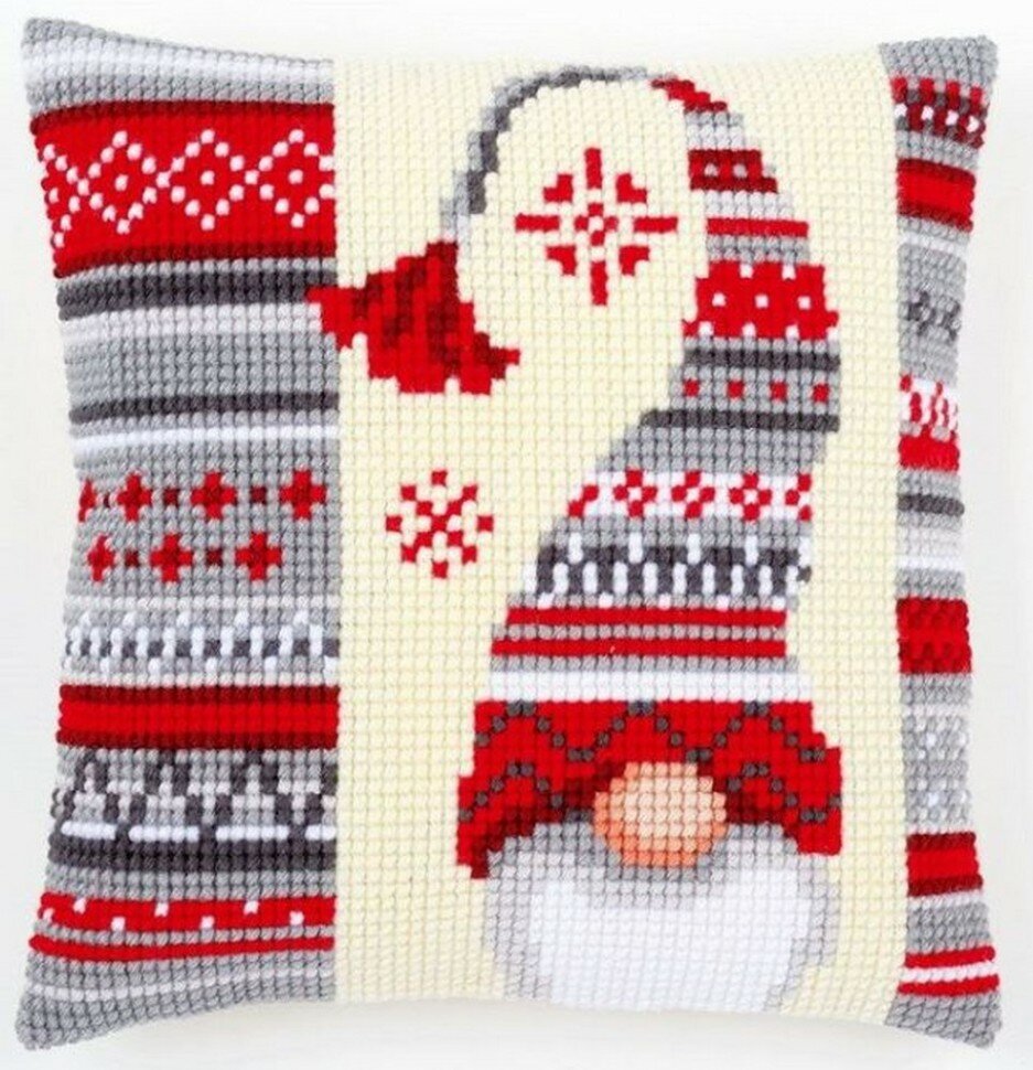 Подушка "Рождественский эльф" #PN-0156878 Vervaco Набор для вышивания 40 x 40 см Несчетный крест