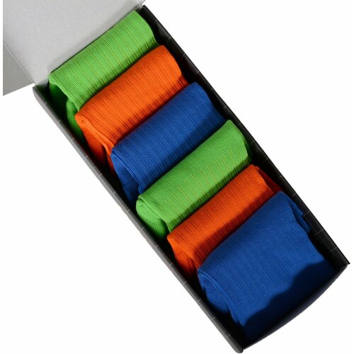 фото Носки palama, 6 пар, размер 25, синий, зеленый, оранжевый