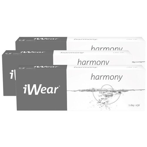 Контактные линзы iWear Harmony, 30 шт., R 8,4, D -5,25, 3 уп.