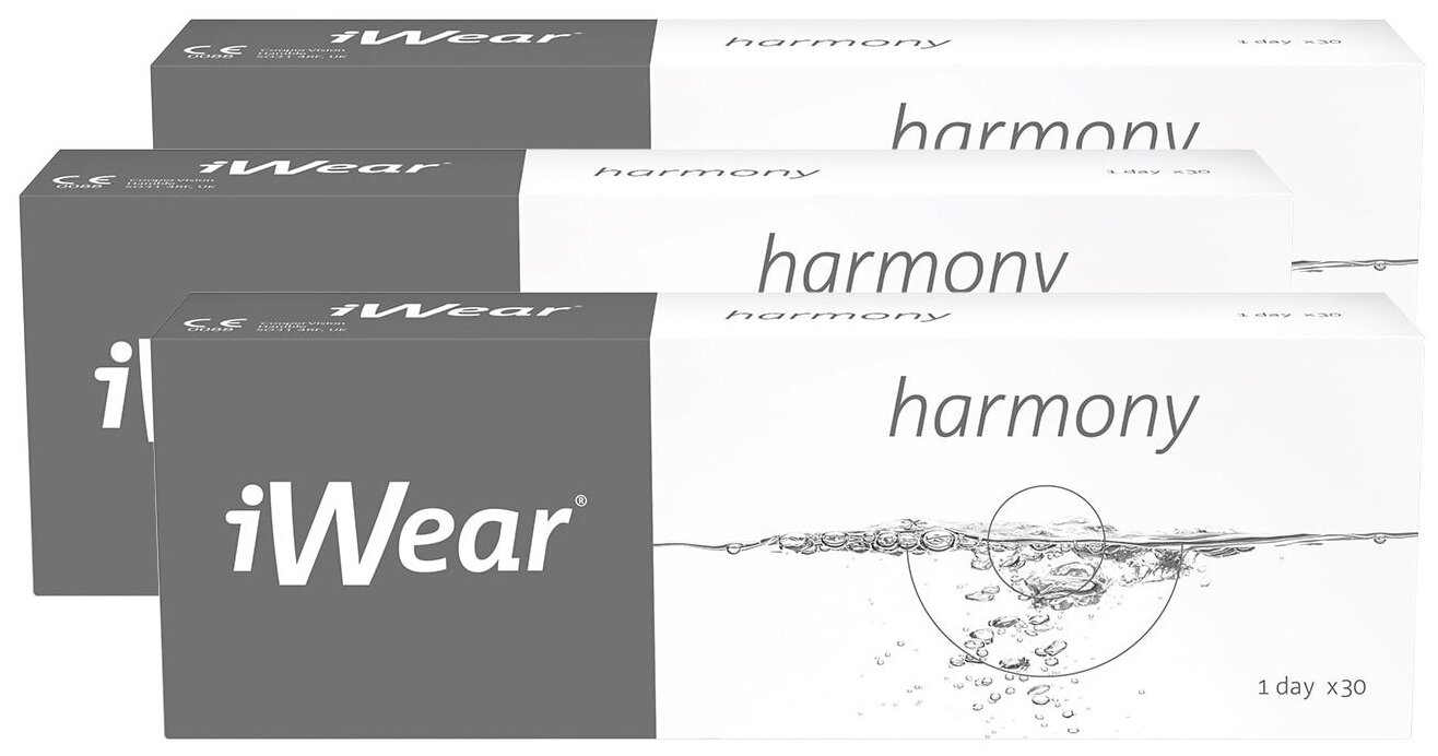 Контактные линзы iWear harmony 30 линз (Комплект 3 упаковки) R 8.4 D -2.00