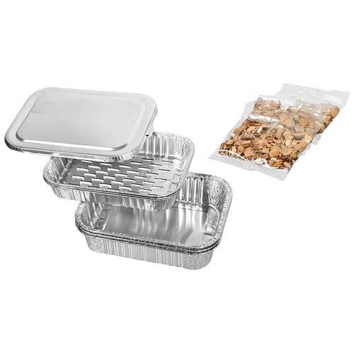 фото Форма для копчения алюм. фольга 20*15 см + щепа ольховая (набор 3 шт.) "boyscout" 61277