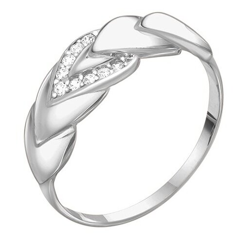 Кольцо Яхонт, серебро, 925 проба, фианит, размер 16, бесцветный кольцо balex серебро 925 проба родирование фианит размер 16