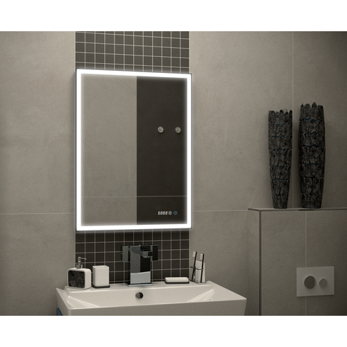 Зеркало с подсветкой Stretto Black LED 60х80 см